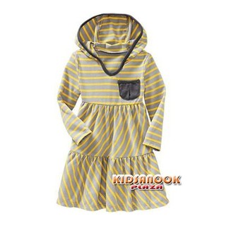 [แท้]OLD314 ชุดกระโปรง Old Navy รุ่น Hooded Jersey Dresses for Baby เดรสผ้ายืดมีฮูด เนื้อผ้าดี นิ่มมาก