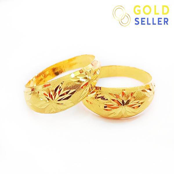 Goldseller แหวนทอง ลายโปร่งจิกทราย ครึ่งสลึง คละลาย ทองคำแท้ 96.5%