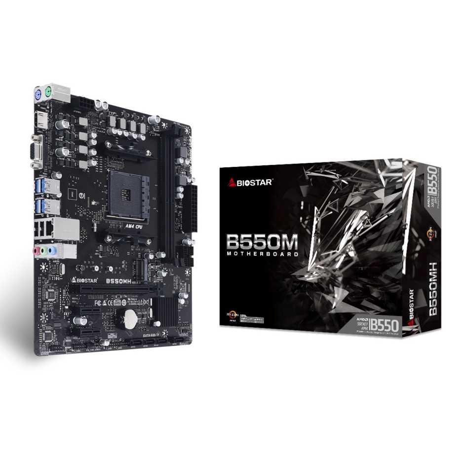 Biostar B550MH Ver. 6.0 AM4 เมนบอร์ด Mainboard B550M AMD New 3Years Warranty