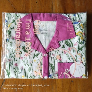 ชุดนอนดอกไม้ ไซส์ 2T, 3T ของใหม่ 11 Flower of the Dragonfly - Shirt and pants Babylovett