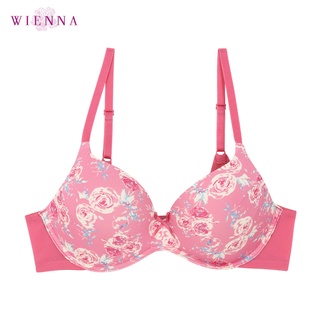 Wienna DB22323 ชุดชั้นใน เวียนนา Peony Addict เสื้อชั้นใน มีโครง สีเขียว ชมพู Rose Lily