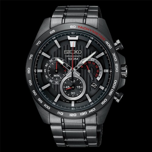 นาฬิกา Chronograph ไซโก้ รุ่น SSB311P1 สแตนเลสรมดำ 44mm