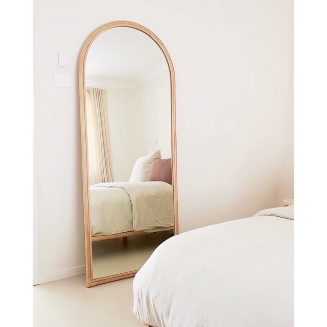 ระจกหวาย สไตล์มูจิ - Double Rattans Mirror ขนาด 60x165 ซม.