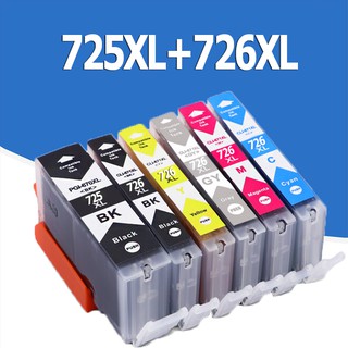 PGI 725 CLI 726 หมึก PGI 725XL CLI 726XL สีดำ PGI725XL CLI726XL ตลับหมึกสำหรับ Canon IX6560 IP4870 MG5370 IP4970 MG6270