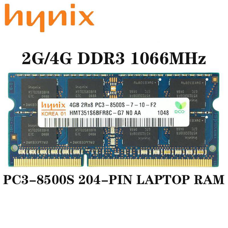 Sk Hynix Ddr3 2Gb 4Gb 1066Mhz 2Rx8 Pc3-8500S 1.5V Ram หน่วยความจําแล็ปท็อปหน่วยความจํา Sodimm