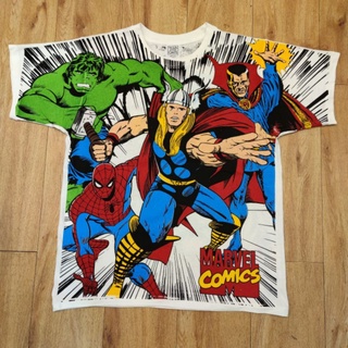 MARVEL COMICS BOOTLEG OVERPRINT CARTOON MOVIE เสื้อลายการ์ตูน เสื้อทัวร์ เสื้อลายหนัง