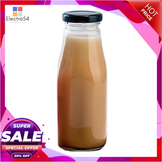 ขวดน้ำผลไม้ พร้อมฝาปิด ขนาด 250 มล. แพ็ค 6 ขวดแก้วและบรรจุภัณฑ์Fruit Juice Bottle With Lid 250 Ml x 6 Pcs