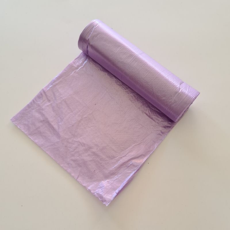 ถุงขยะ 45x50cm. 1 ม้วนมี 20 ใบ ไม่สกปรก พลาสติกแบบม้วน สีม่วง ถุงอเนกประสงค์ เนื้อเหนียวดีมากๆ