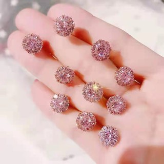 ต่างหูเพชร ต่างหูก้านเงิน 925 บรรจุในกล่อง พร้อมส่ง 2 สี คู่ละ 399 บาท