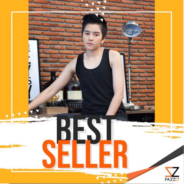 เสื้อกล้ามทอม PAZZO เก็บหน้าอกได้100%  ☆แบน •กระชับ•ไม่อึดอัด – โปรปัง