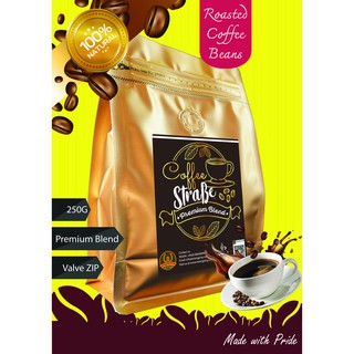 เมล็ดกาแฟคั่วคุณภาพสูงพรีเมี่ยมเบลน ขนาด 250g (Premium House Blend Coffee 250g)