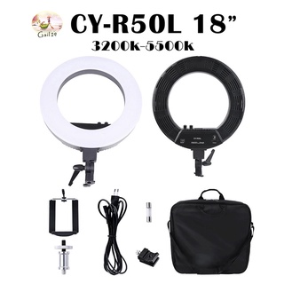 ไฟสตูดิโอ LED Ring Light CY-R50L ไฟแต่งหน้า size 18 นิ้ว ไฟเซลฟี ไฟวงเเหวน ไฟวงกลม 3200k-5500k แสง2สี