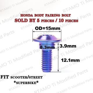 RTAMO ไทเทเนียม Gr5 น็อตร่างกาย Honda Lead 125 Foot Pedal Original Sold By 5PCS,10PCS