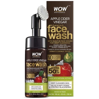 ว้าว สกิน ไซแอนท์ แอปเปิ้ล ไซเดอร์ วินิการ์ เฟซวอช วิท บรัช WOW Skin Science Apple Cider Vinegar Face Wash with Brush 15