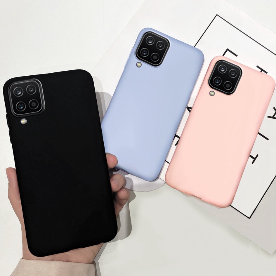 เคสโทรศัพท์มือถือ TPU นิ่ม สีพื้น เนื้อแมตต์ สําหรับ Samsung Galaxy A12 5G A31 A41 A2 Core #7