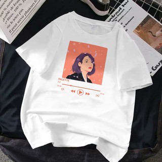 เสื้อยืดโอเวอร์ไซซ์ ลายจานสี IU PlaylistS-5XL