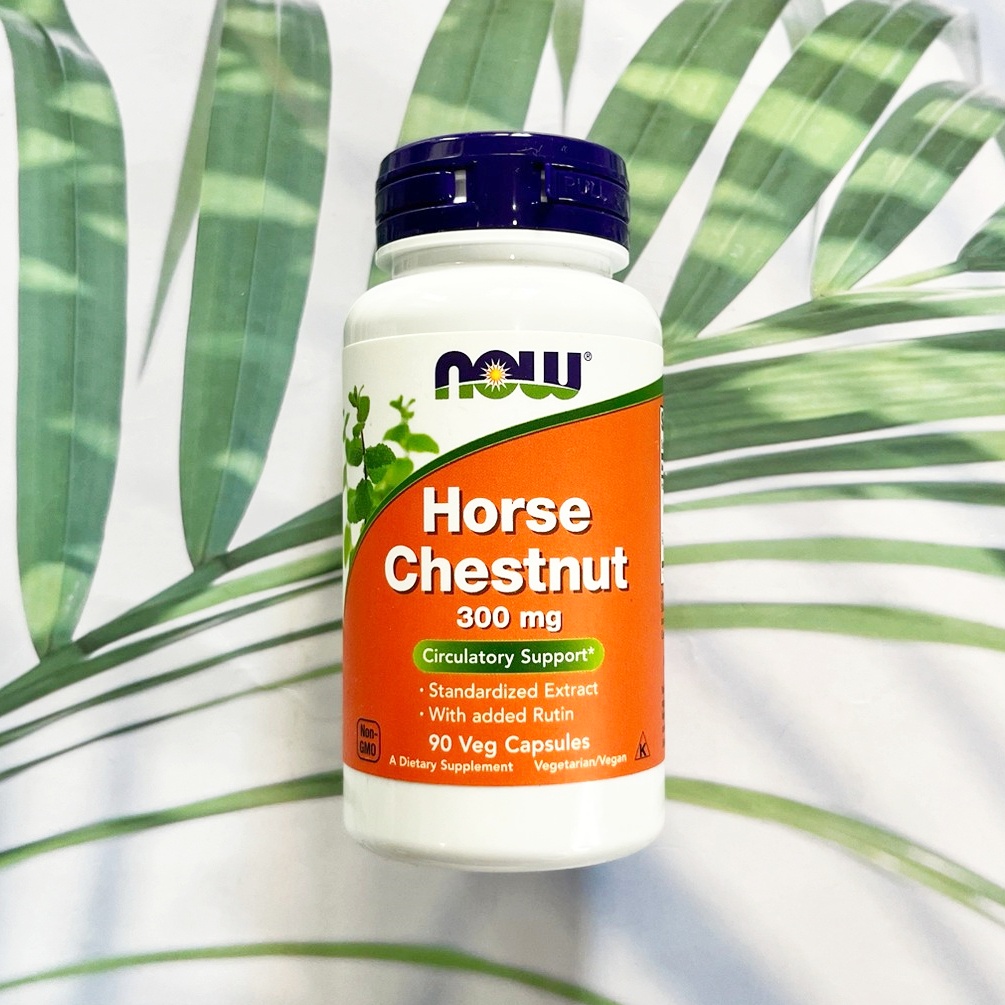 ฮอร์สเชสนัทสกัด Horse Chestnut 300 mg 90 Veg Capsules (Now Foods®)
