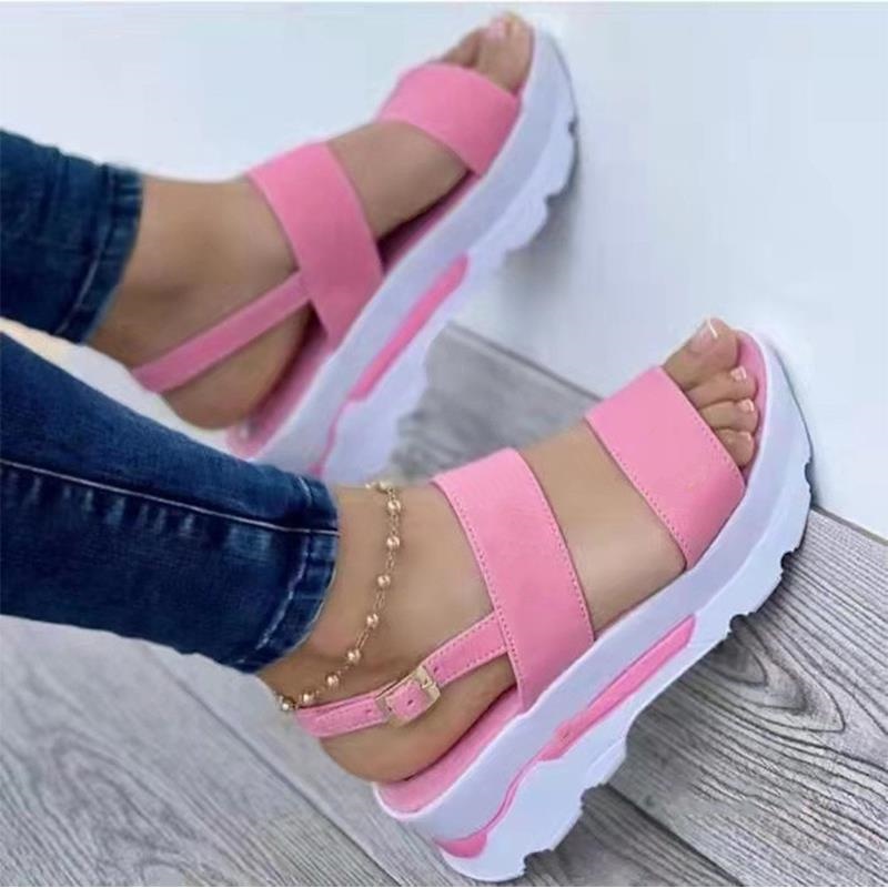 Ready StockWomen Sandals 2022 New Platform Sandals Summer Shoes Women Heels Outdoor Beach Wedges