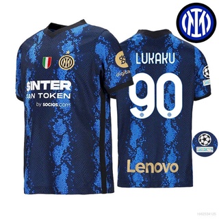 เสื้อกีฬาแขนสั้น ลายทีมชาติฟุตบอล Inter Milan No.90 2021-2022 ชุดเหย้า สําหรับผู้ชาย และผู้หญิง