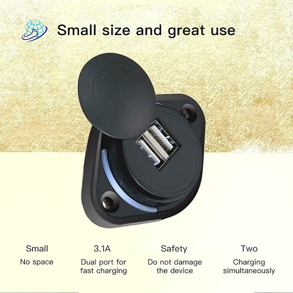 มีสินค้า |  3.1a 12-24V ฝาสไลด์ รถบัส เรือ พอร์ต USB คู่ ที่ชาร์จ เต้าเสียบไฟ