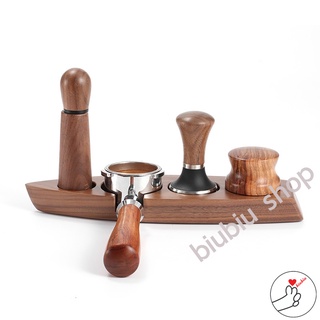 Tamper Base แท่นวางด้ามชงกาแฟ 4 ช่อง2 in 1 (ทรงเรือ)