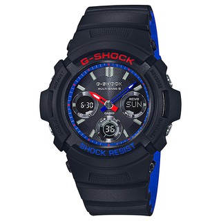 นาฬิกา Casio G-SHOCK Limited Layered Tricolor series รุ่น AWG-M100SLT-1A "PEPSI" (ไม่วางขายในไทย) ของแท้ รับประกัน1ปี