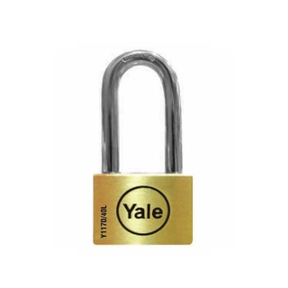 Therichbuyer  กุญแจลูกปืนคล้องคอยาวทองเหลือง YALE รุ่น BD40L ขนาด 40 มม. สีทองเหลือง