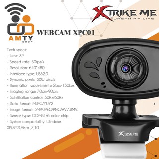 กล้องเว็บแคม XTRIKEME รุ่น XPC0 สำหรับติดตั้งกับคอม โน้ตบุค WEBCAM USB ภาพชัด เสียงชัด สินค้ามีประกัน