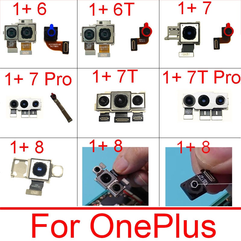 อะไหล่ซ่อมกล้องด้านหน้าหลังสําหรับ Oneplus 6 6 T 7 T 8 Pro