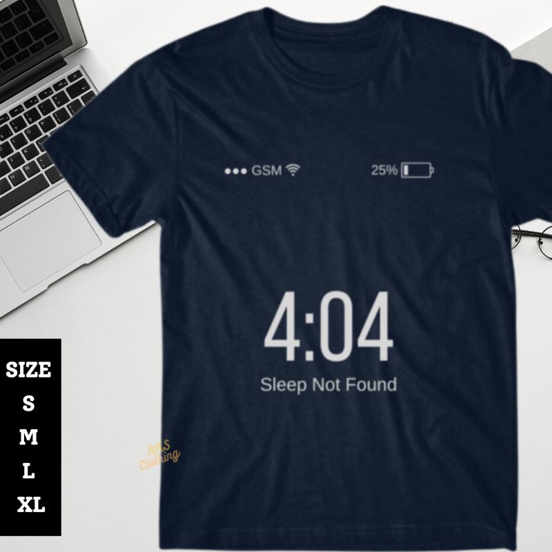 เสื้อยืด Cotton Combed 20s Programmer 404 Sleep Not Found TPHSF