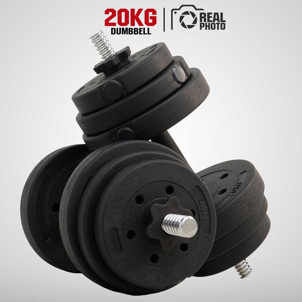 [ใส่โค้ด IRON130D ลด 130] ดัมเบล Cement 20 กิโล - อุปกรณ์ออกกำลังกาย แบรนด์ IRONTEC