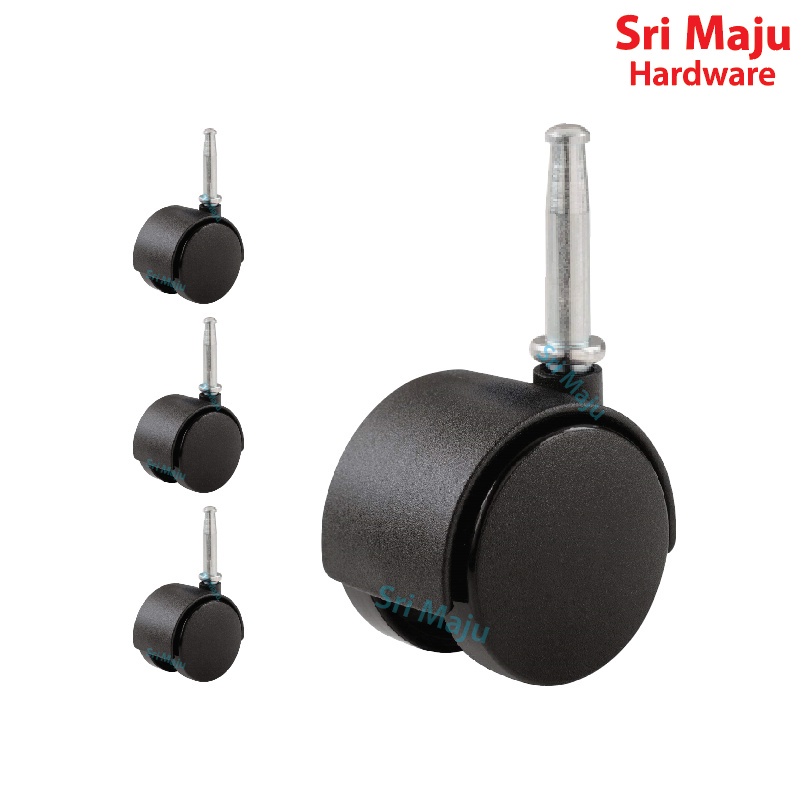 MAJU T4-P8 (4s) ล้อคู่ล้อ 40 มม.ตรง Plug Grip คอก้านกาแฟ Meja ทีวีโต๊ะเก้าอี้ Roda Kerusi Perabot TW