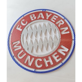 BAYERN MUNCHEN โลโก้บาเยิร์นมิวนิค ขนาด 30*30 cmวัสดุเหล็กตัดเลเซอร์เคฟล่าพ่นสี 2K พ่นรถยนต์ภายนอกทนแดดทนฝนทนติดตั่งง่าย