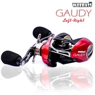 อุปกรณ์ตกปลา WEEBASS รอก - รุ่น GAUDY (สีแดง) รอกเบท รอกทรงหยดน้ำ