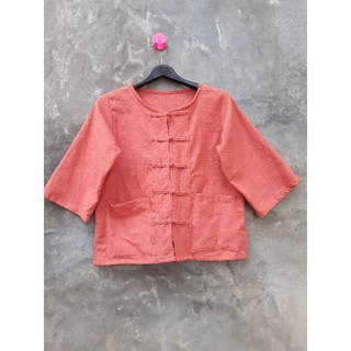 เสื้อผ้าฝ้าย แขนสามส่วน