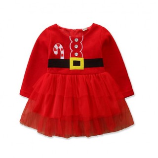 (พร้อมส่ง) เสื้อคริสมาสเด็ก กระโปรง Christmas santa