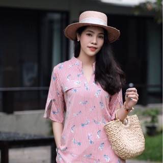 Sep 027 : Striped red blouse