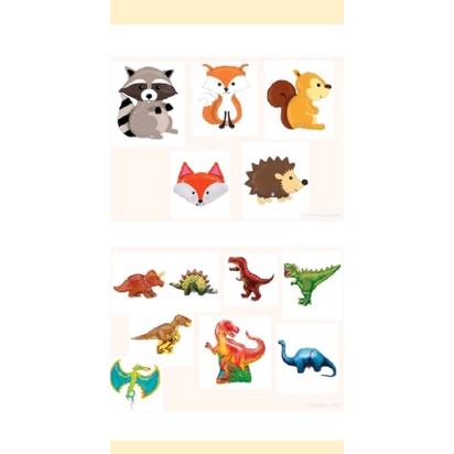 ลูกโป่ง Mylar ไดโนเสาร์ Animal OR