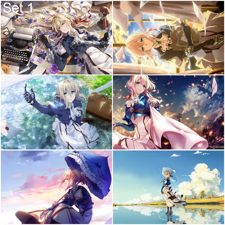 ชุดโปสเตอร์ 6 ชิ้น - โปสเตอร์อนิเมะ Violet Evergarden - ตุ๊กตาเมมโมรี่ (ลอก) - A3,A4,A5