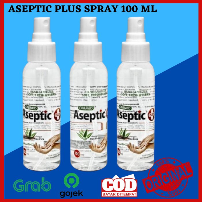 เจลทําความสะอาดมือ Onemed Spray Aseptic Plus 100ml เจลทําความสะอาดมือป้องกันการปลอมแปลง