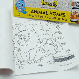 [พร้องส่ง] Animals home กระดาษภาพระบายสี รหัส A-022