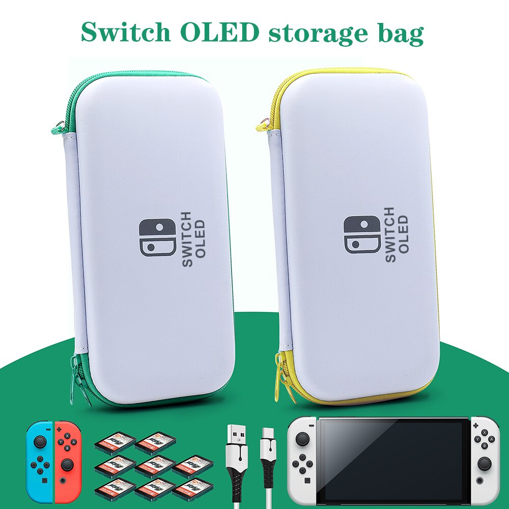 Nintendo Switch OLED Storage Carry Bag Accessories Kit PC Clear Cover ...