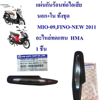 แผ่นกันร้อน  ข้างท่อไอเสีย  นอก+ใน  FINO-115 MIO-115 2ตา  ปี 2008-2011   HMA 1 ชิ้น