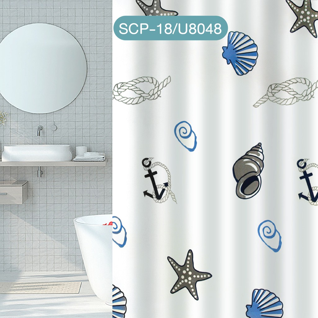 [[ถูกที่สุด]] ผ้าม่านห้องน้ำ PEVA พิมพ์ลายสายงาม ขนาด 180x180 cm. OL/SCP-18 - รูปที่ 5