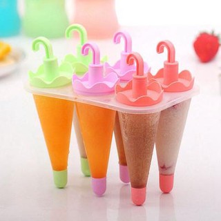 Ice Cream Mould พิมพ์ทำไอศครีม พิมพ์น้ำแข็ง แม่พิมพ์ไอติม DIY อุปกรณ์ทำไอติม พิมพ์ทำไอติม ที่ทำไอติม แม่พิมพ์ 4 แท่ง