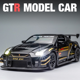 โมเดลรถยนต์ 1:24 Nissan GTR แบบเปิดได้ ของเล่นสําหรับเด็ก