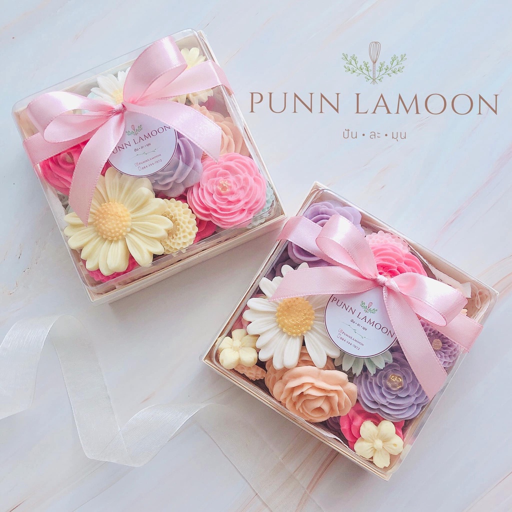 ขนมอาลัว เซ็ทดอกไม้รวม สีพาสเทล (วันวาเลนไทน์ Valentine