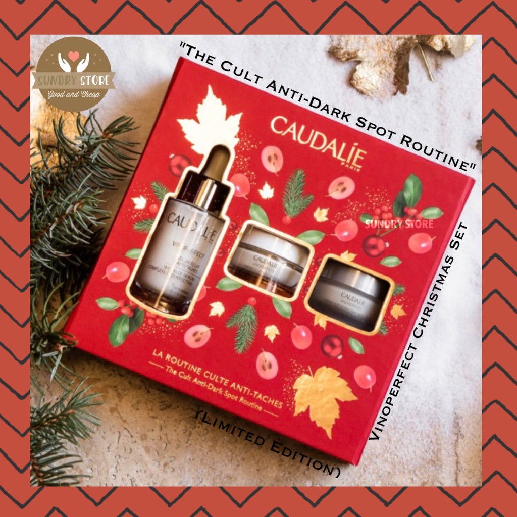 มีของแถมพร้อมส่ง CAUDALIE Vinoperfect Christmas Set The Cult AntiDark