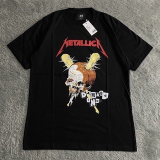 เสื้อยืดลําลอง ผ้าฝ้าย 100% แขนสั้น พิมพ์ลาย Metallica DAMAGE INC MIRROR สีดํา พลัสไซซ์ XS-XXXL สําหรับผู้ชาย ของขวัญวันเกิด