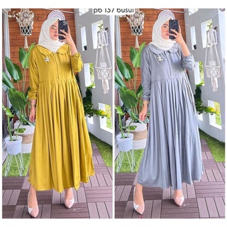 ขายดีที่สุด!! Midi Dress ชุดมิดี้เดรส สําหรับสตรีที่ตั้งครรภ์ ไม่มีทองเหลือง